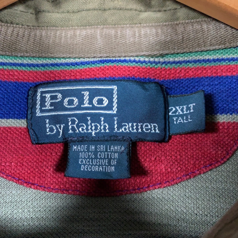 Polo Ralph Lauren Striped Polo Shirt Mens 2xlt Bl… - image 2